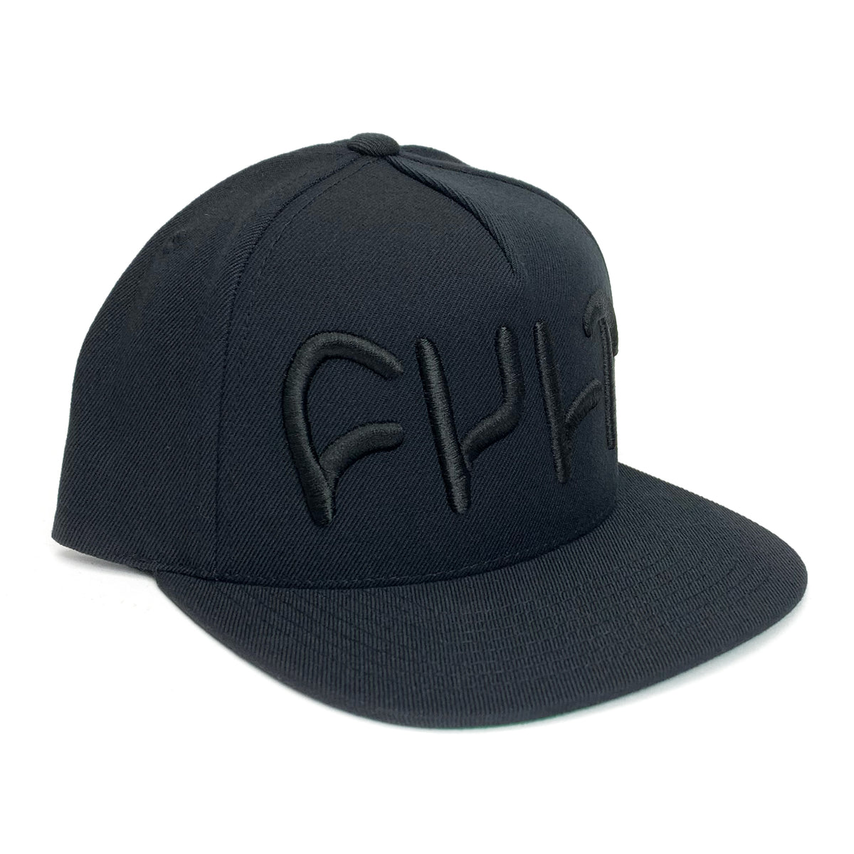 Big Logo Snapback / black on black