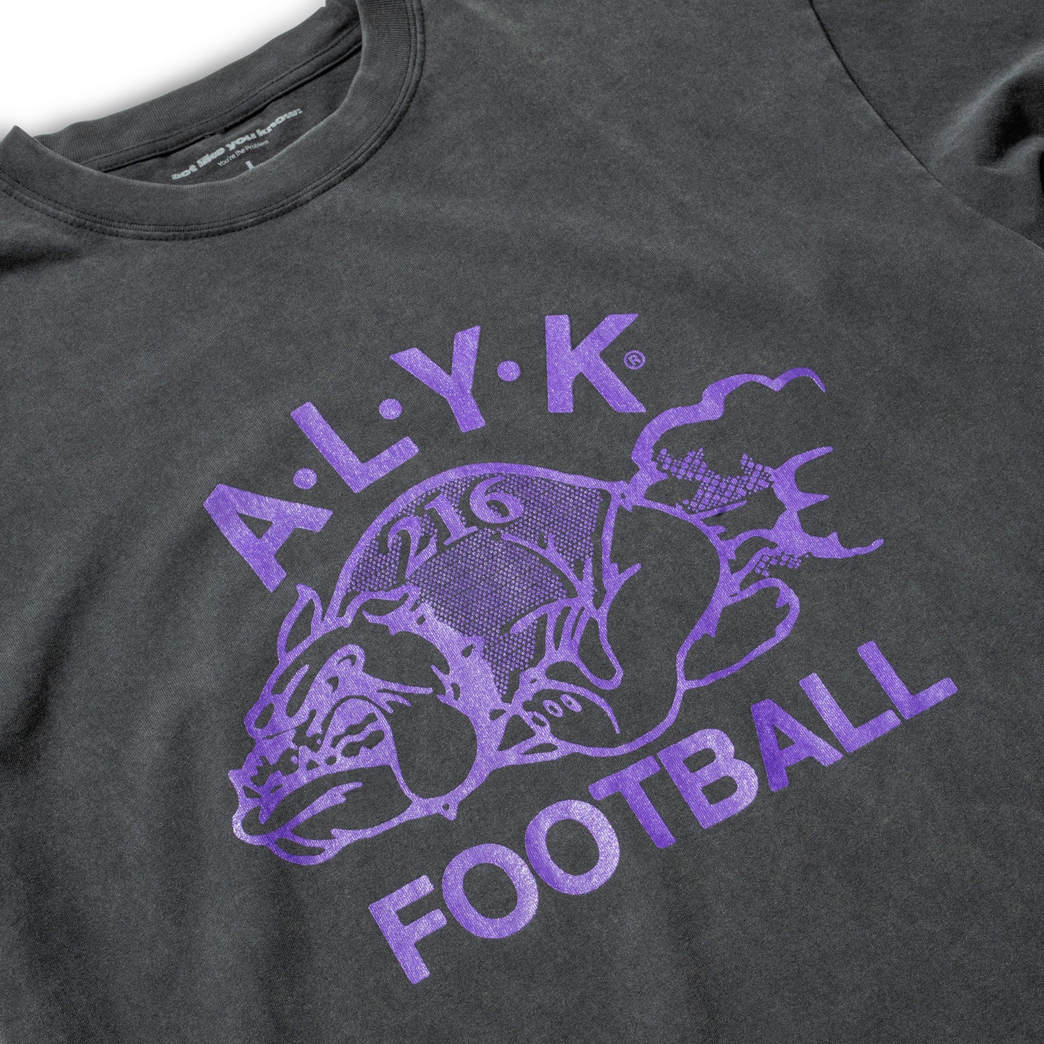 ALYK / Football Short Sleeve Tee / vintage black