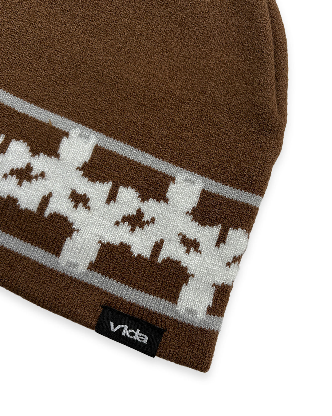 VIDA / Pattern Beanie / brown