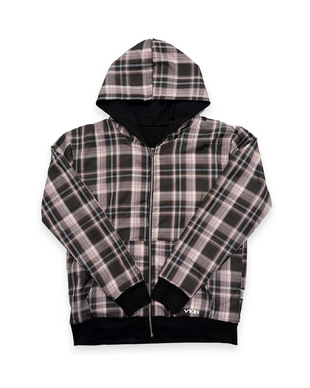 VIDA / Reversible Zip Jacket / black / pink