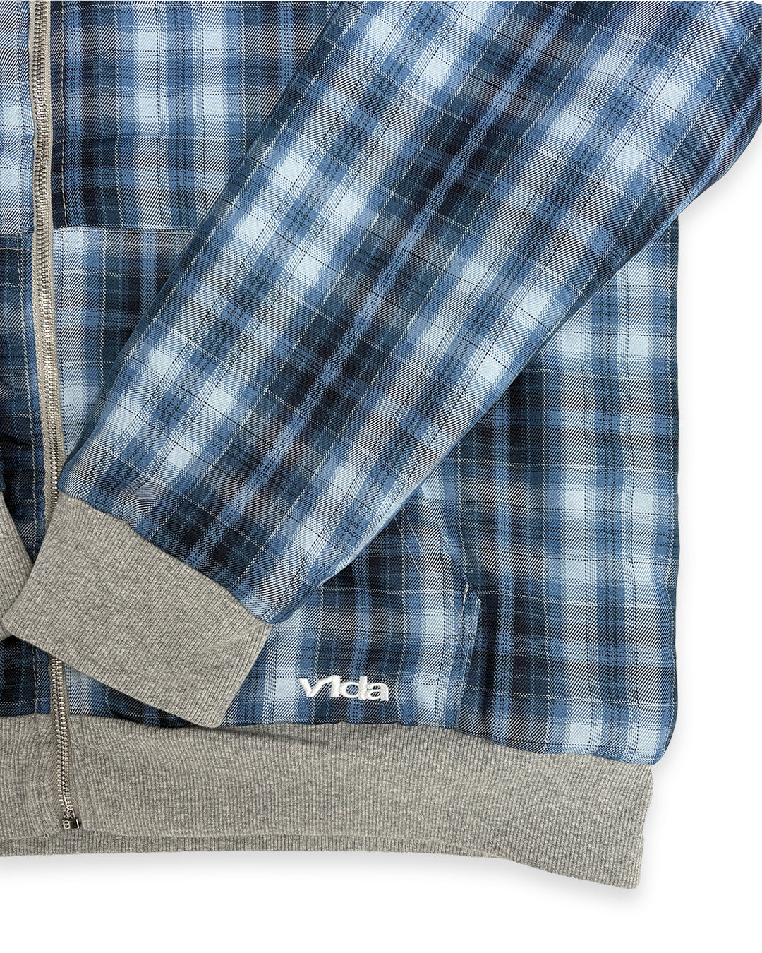 VIDA / Reversible Zip Jacket / grey/blue