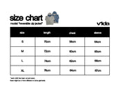 VIDA / Reversible Zip Jacket / grey/blue