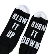 Burn It Down Socks / black