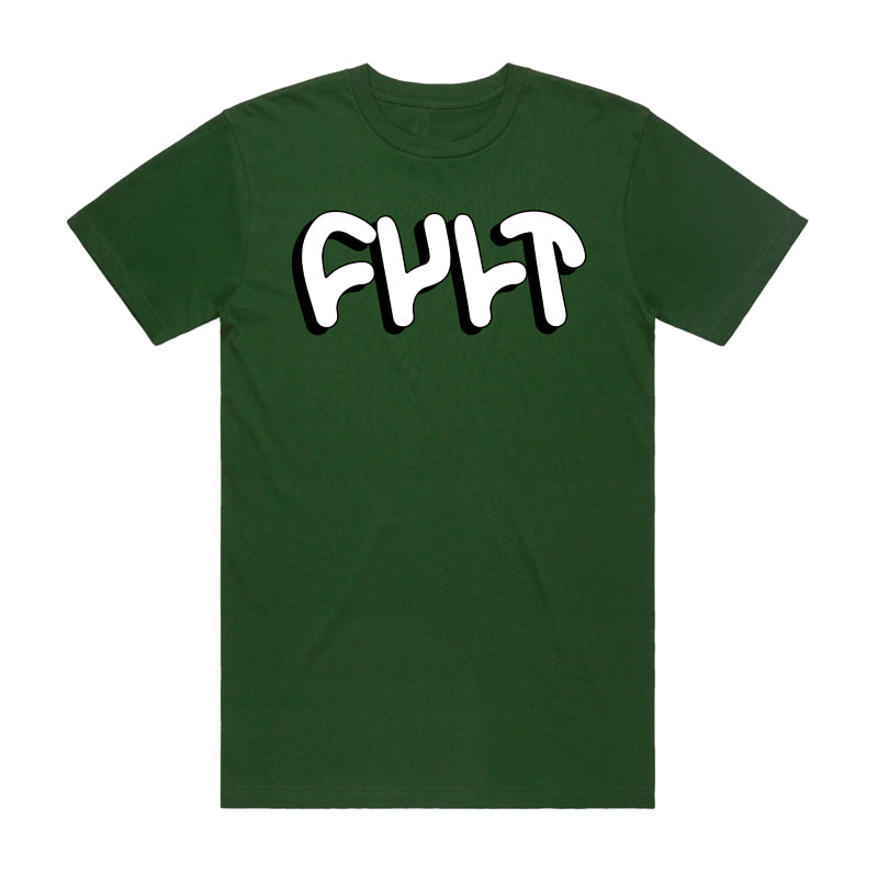 Drop Shadow Tee / green