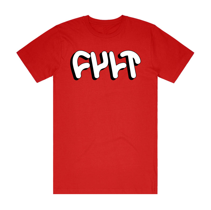 Drop Shadow Tee / red