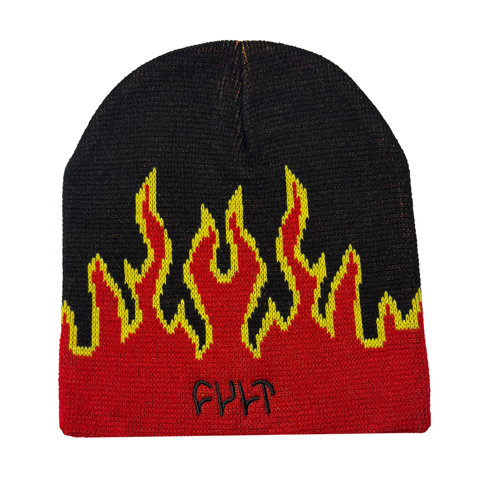 Flame Beanie / red