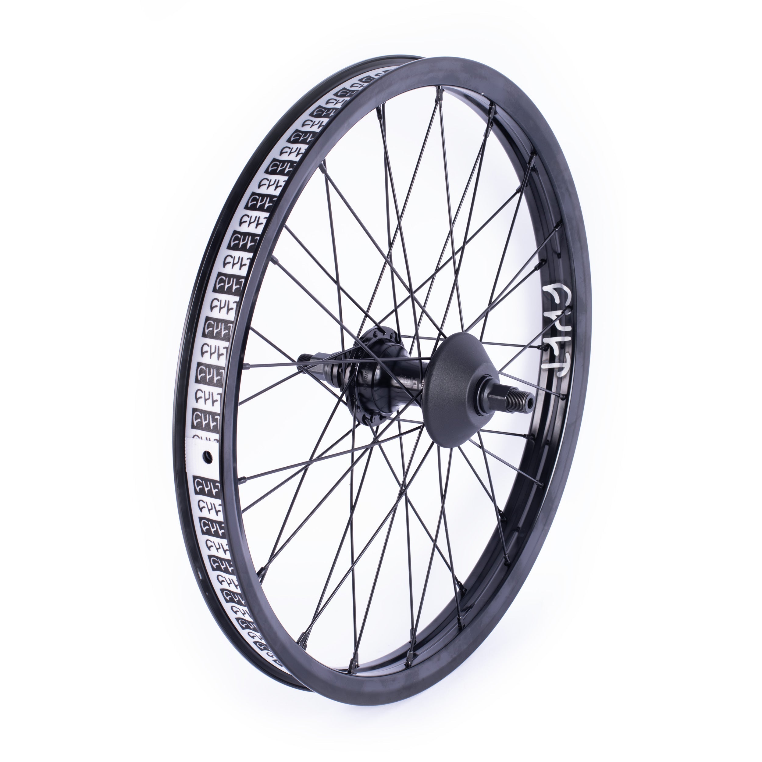 Crew Hybrid Freecoaster Wheel / black & polished
