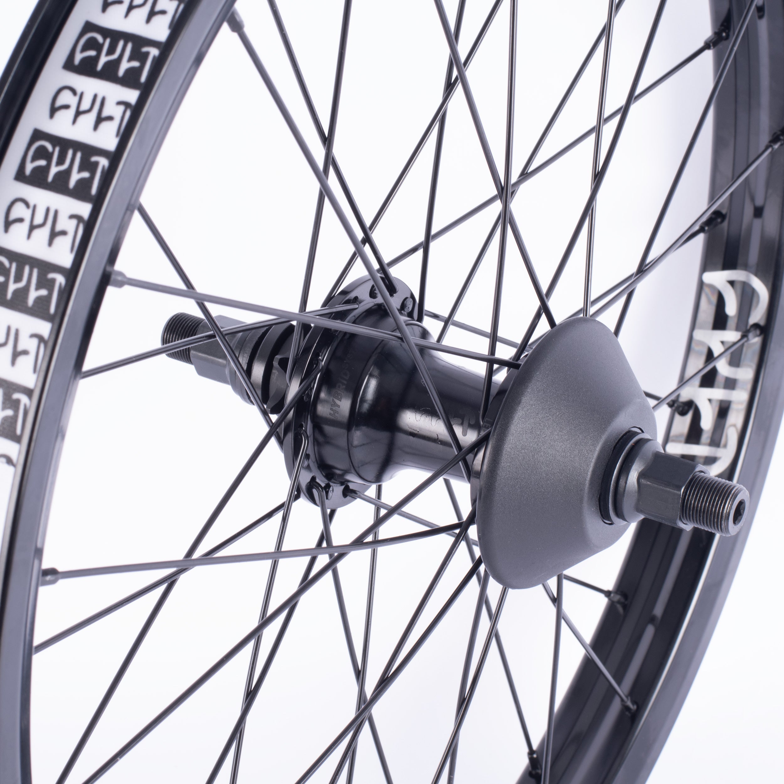 Crew Hybrid Freecoaster Wheel / black & polished