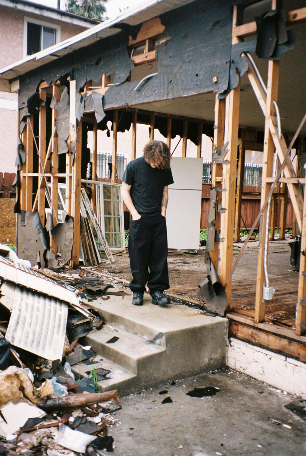 HYMN / Lazy Afternoon Denim Pants - black