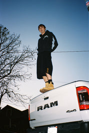 HYMN / Lazy Afternoon Denim Shorts - black