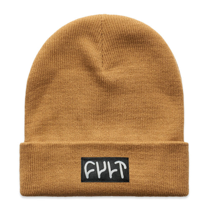 Witness Beanie / tight knit camel